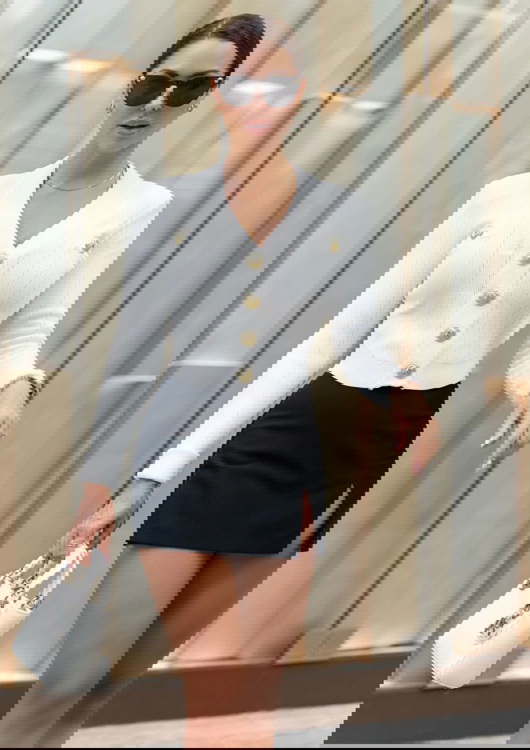 Reagan White Knit Cropped Cardigan - ALLARA