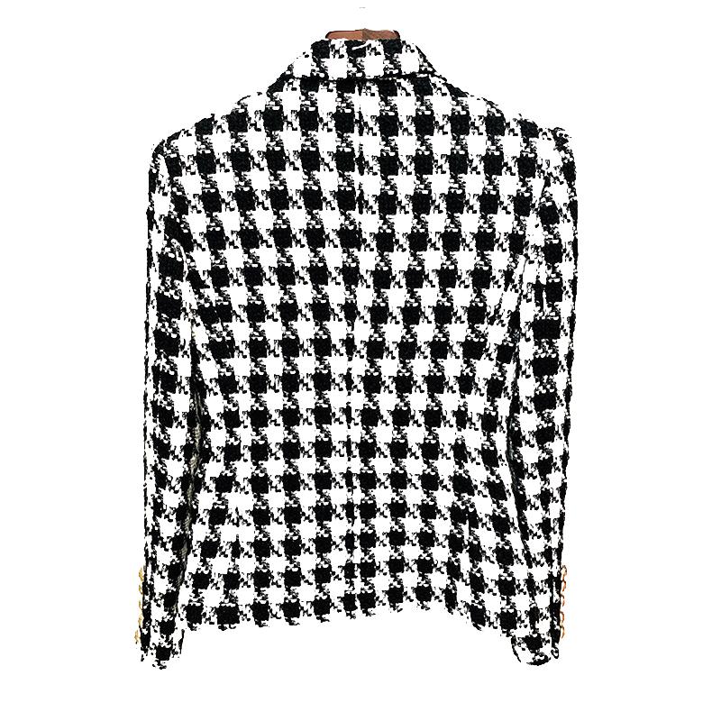 Rowan Black Houndstooth Tweed Blazer - ALLARA