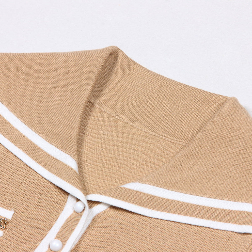 Short Sleeve Knitted Sweater Top - ALLARA