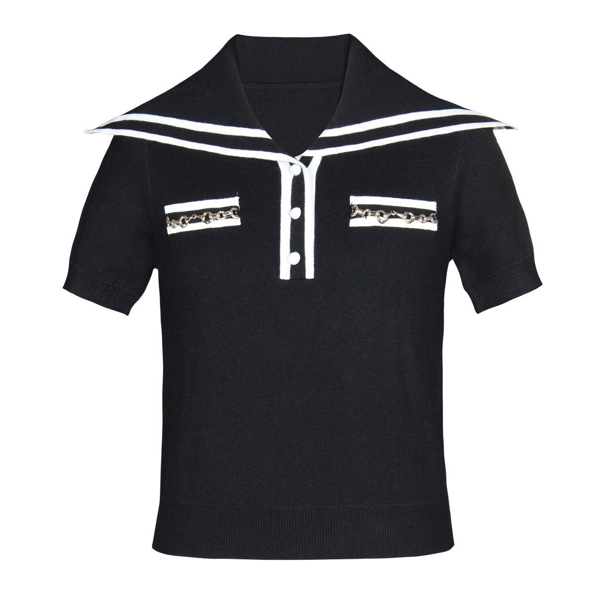 Short Sleeve Knitted Sweater Top - ALLARA