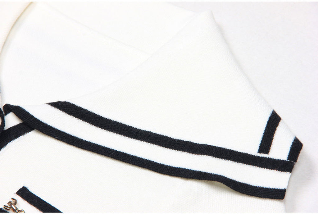 Short Sleeve Knitted Sweater Top - ALLARA