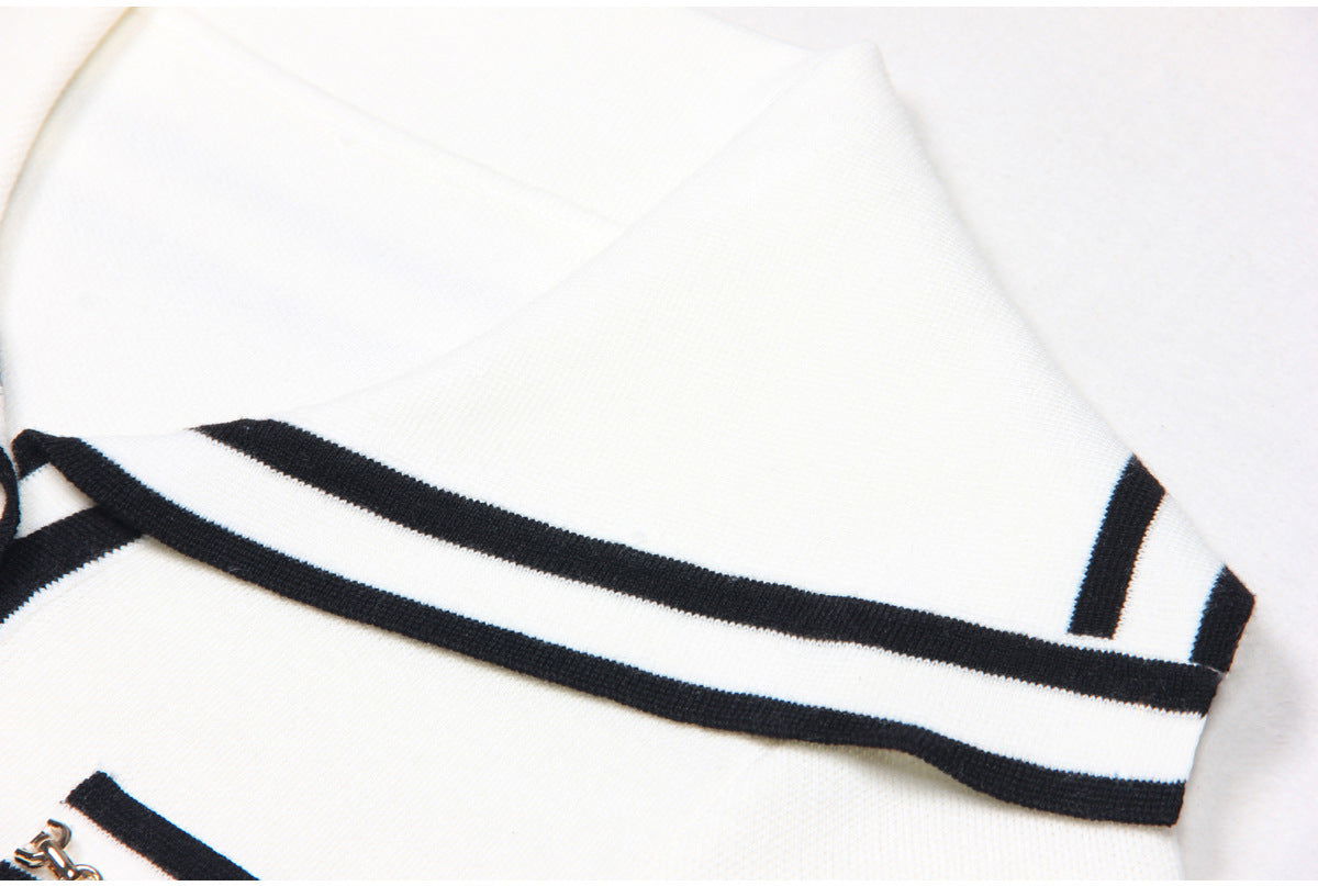 Short Sleeve Knitted Sweater Top - ALLARA