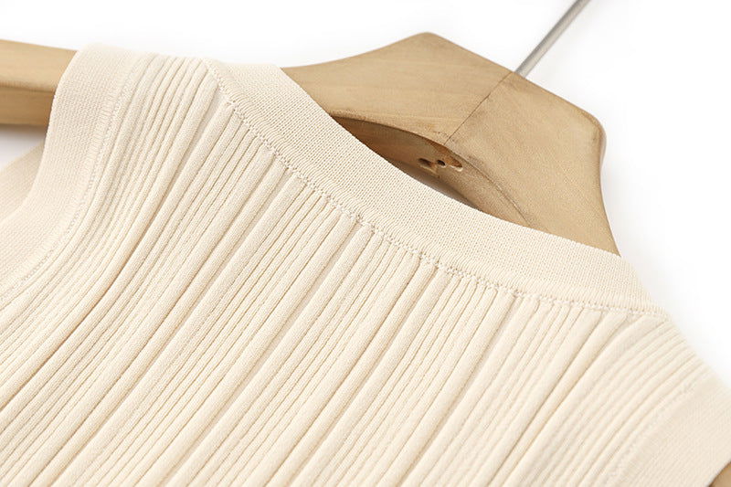 Sleeveless Ribbed Long Ankle Length Dress - ALLARA