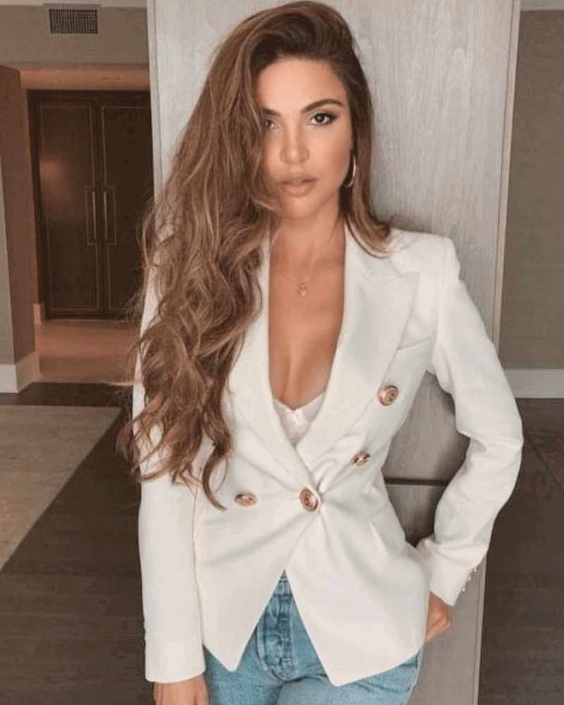 Tanya White Double Breasted Blazer - ALLARA