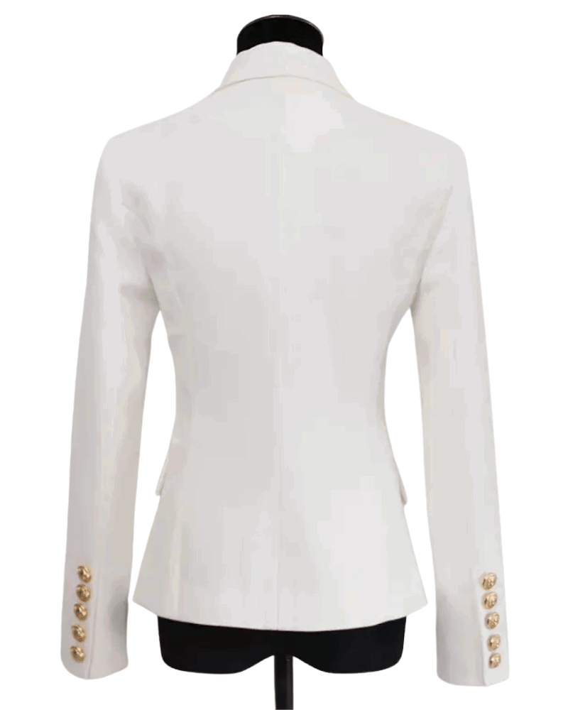 Tanya White Double Breasted Blazer - ALLARA