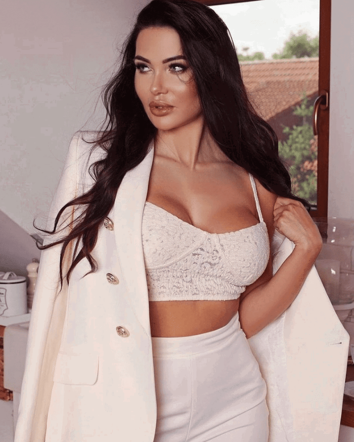 Veronica Off White Double Breasted Blazer - ALLARA