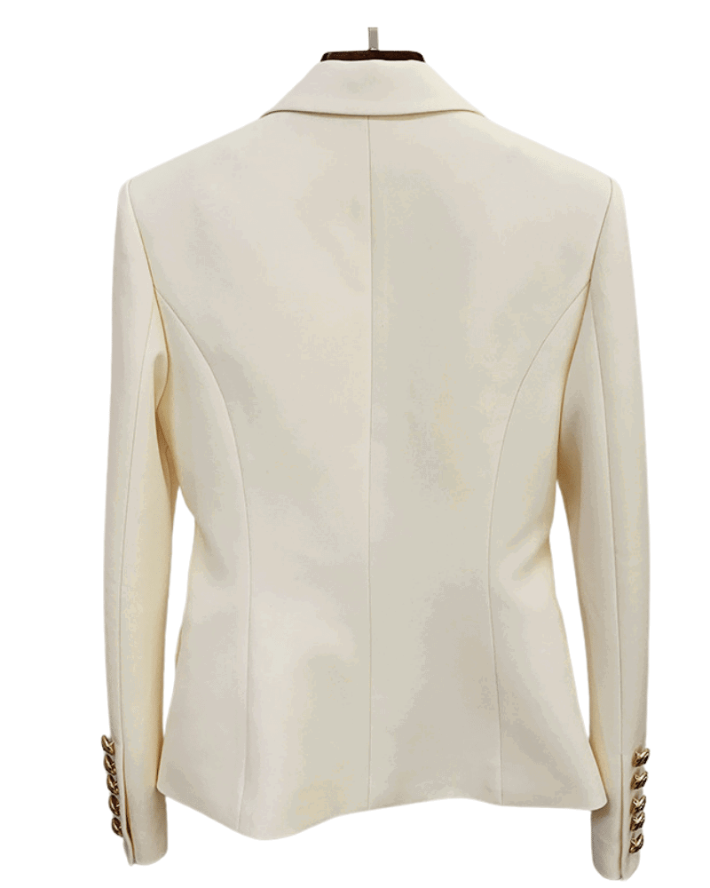 Veronica Off White Double Breasted Blazer - ALLARA