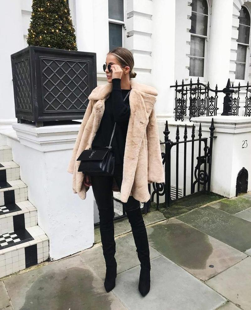 Vienna Pink Faux Fur Coat - ALLARA