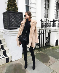 Vienna Mid-Length Faux Fur Coat