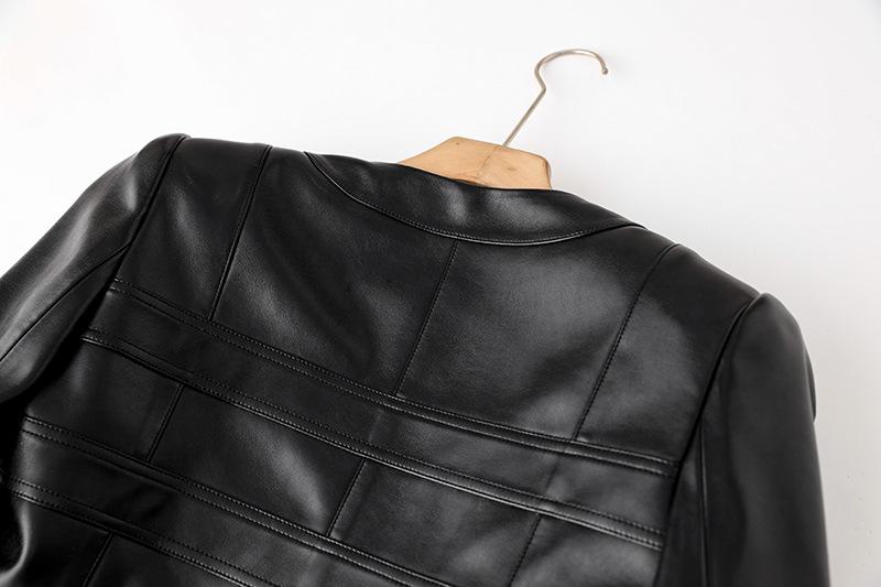 Larisa Black Cropped Faux Leather Jacket