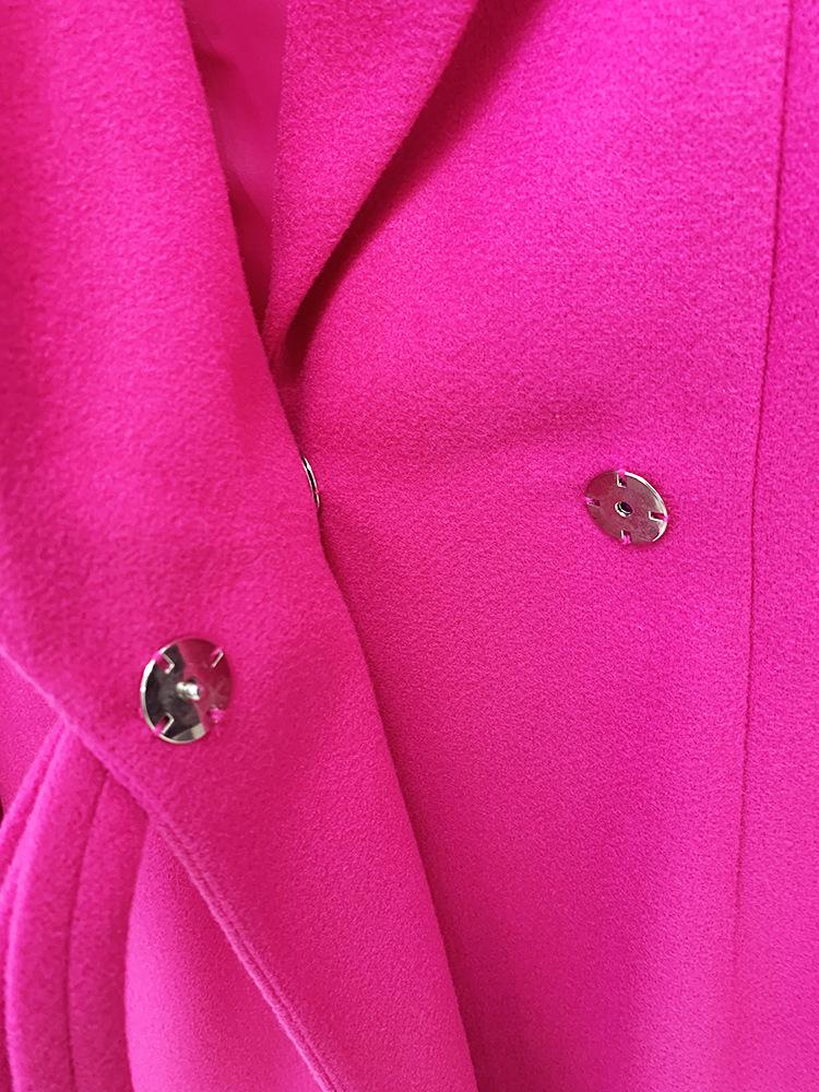 Lacey Pink Bow Tie Pea Coat