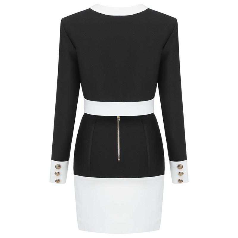 Beatrix Black Cardigan & Skirt Two Piece Set