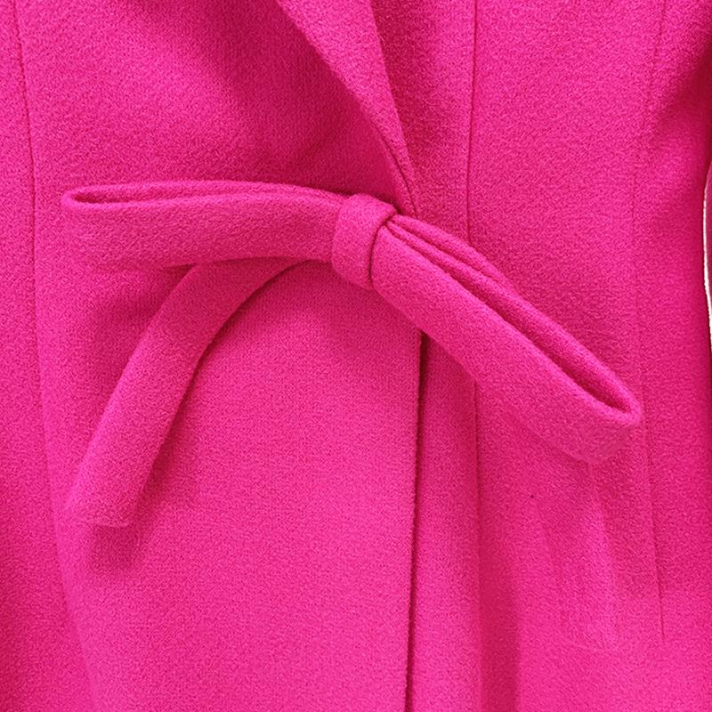 Lacey Pink Bow Tie Pea Coat