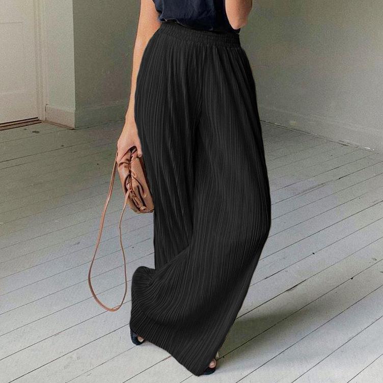 Jessie Black Blouse and Wide Leg Pant Two Piece Set